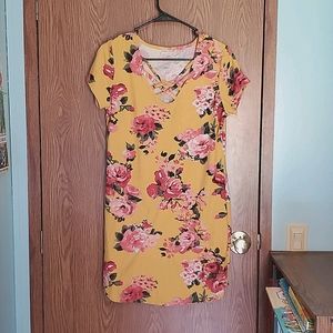 Bobbie Brooks Yellow Flower Dress